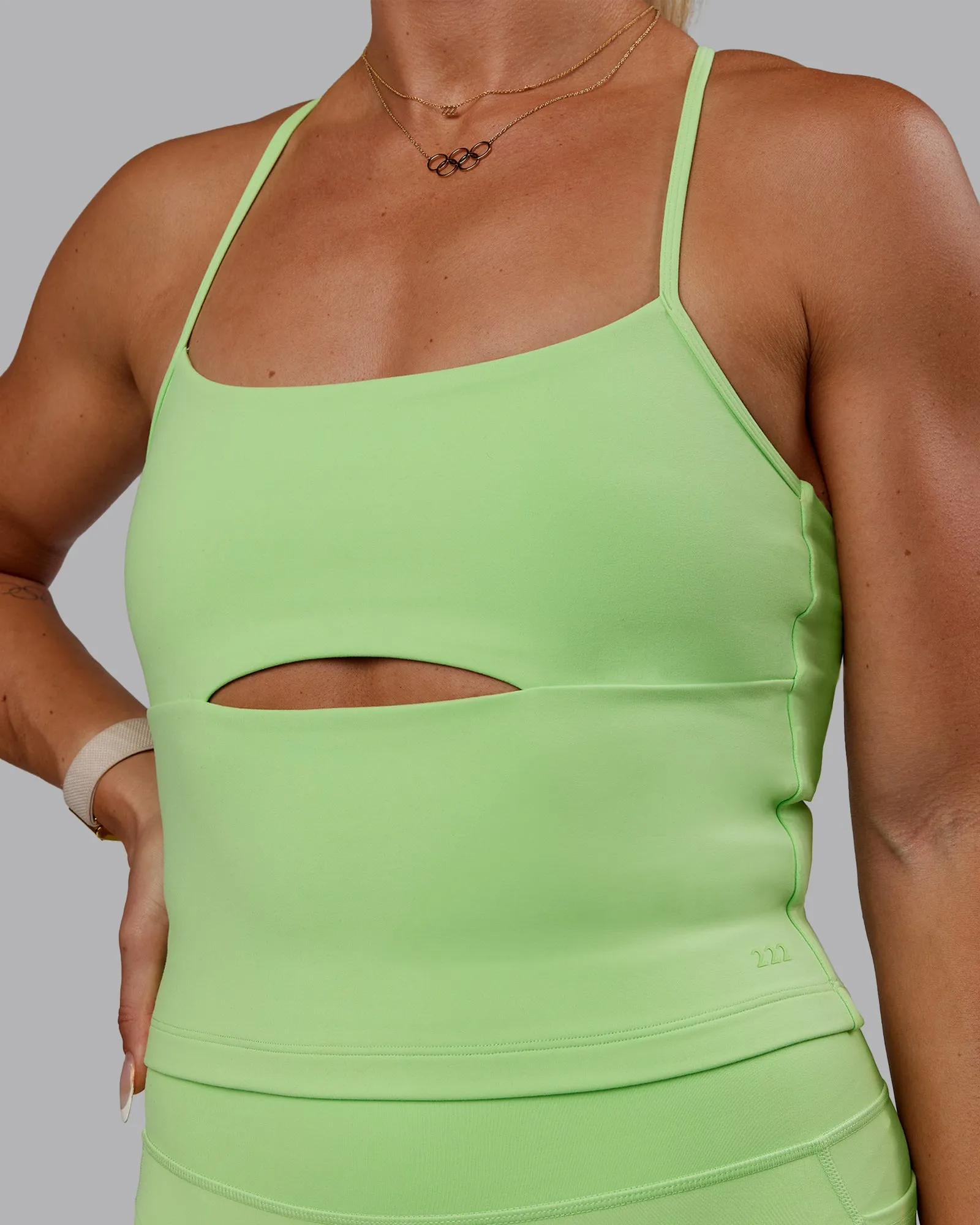 Bree Masters Form Shelf Bra Tank - Pastel Lime