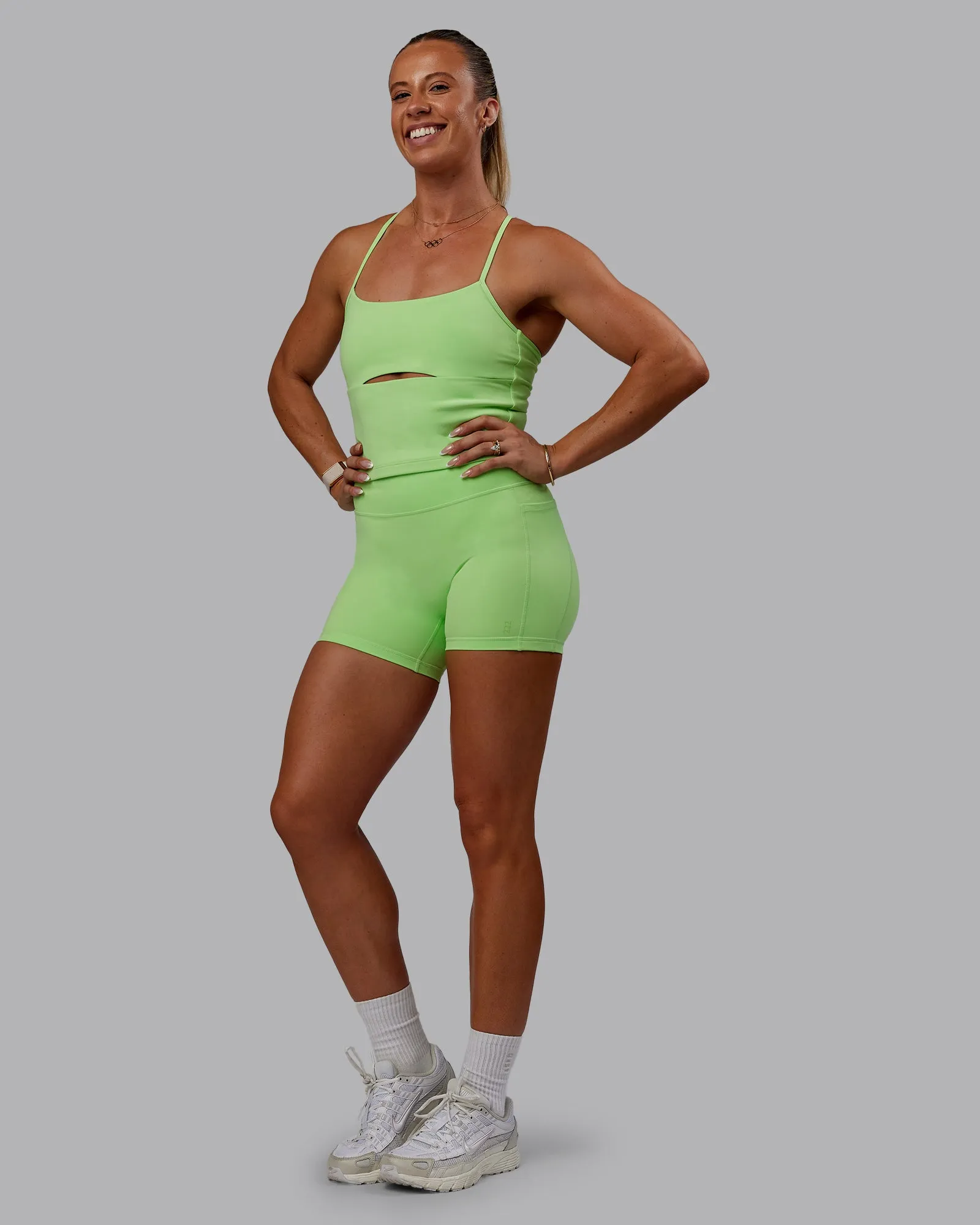 Bree Masters Form Shelf Bra Tank - Pastel Lime