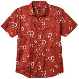 Brixton - Charter Print Shirt Burnt Henna/Off White