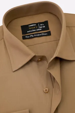 Brown Plain Formal Shirt
