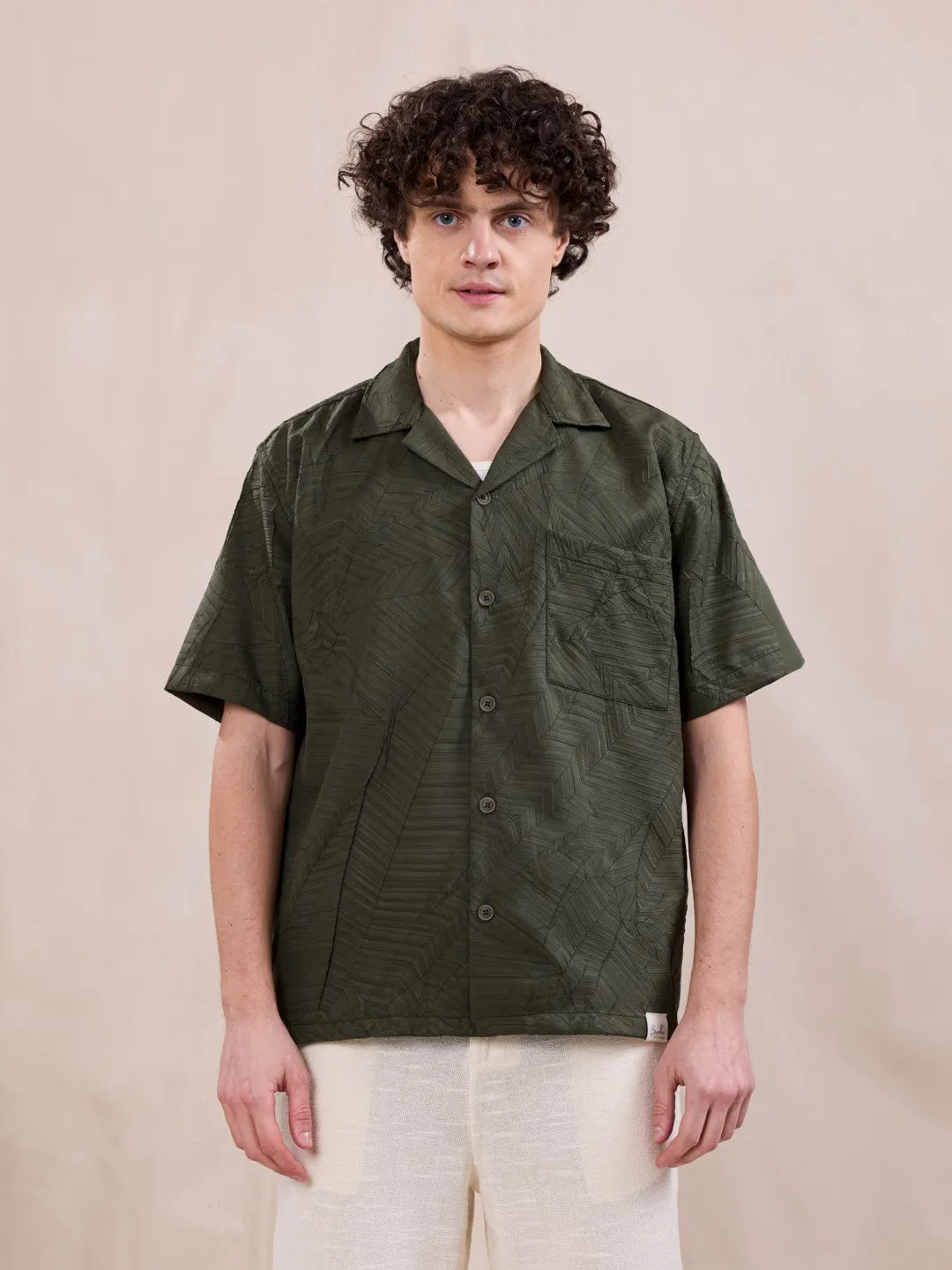 Brown Plain Resort Shirt
