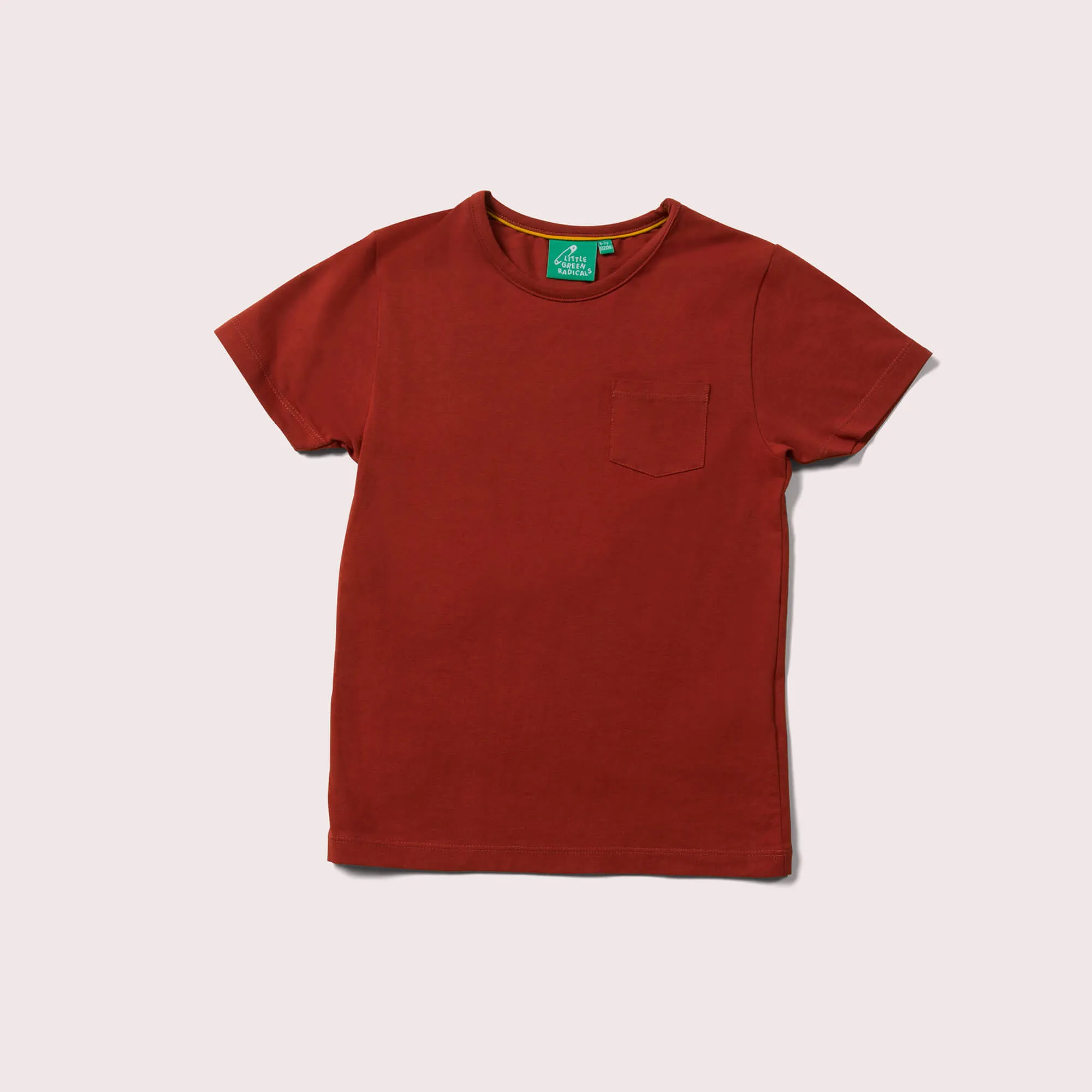 Burnt Ochre Organic Pocket Short Sleeve T-Shirt