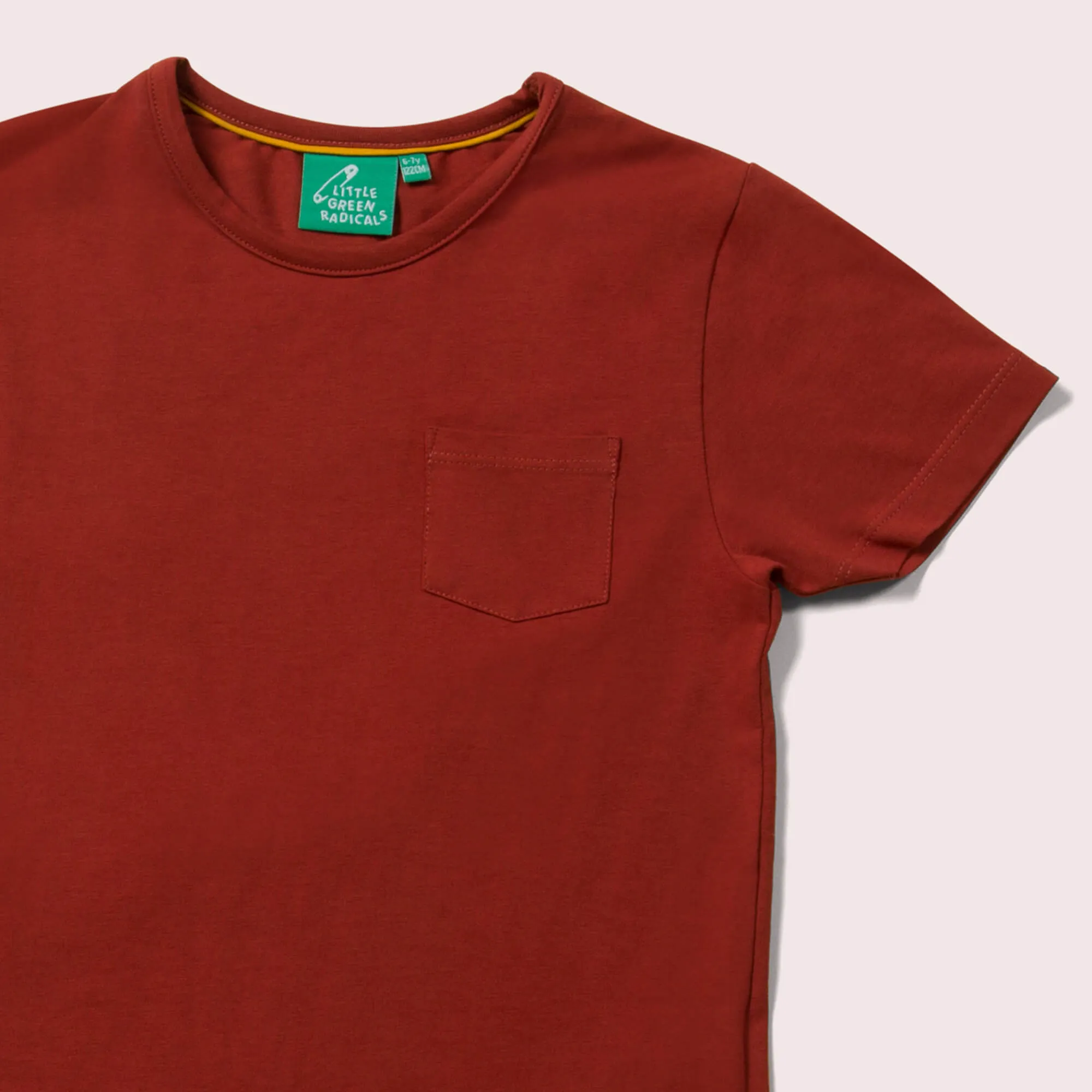 Burnt Ochre Organic Pocket Short Sleeve T-Shirt