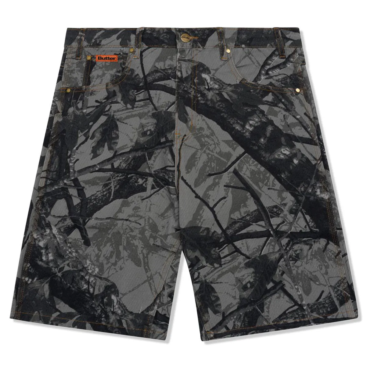 Butter Goods - Foliage Camo Denim Shorts Black