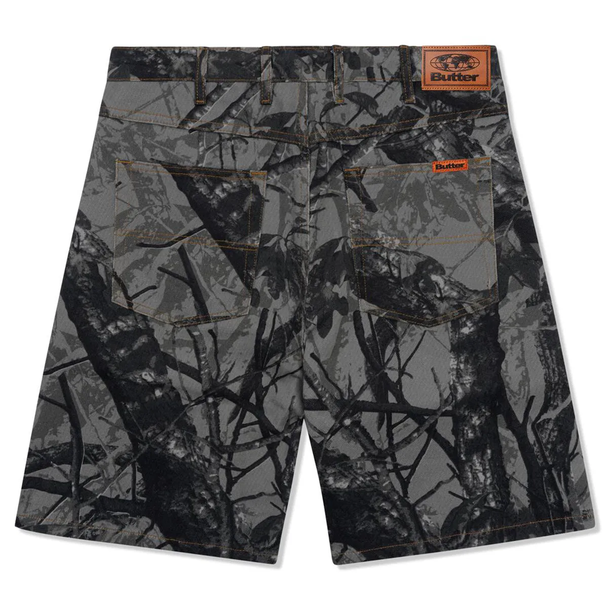 Butter Goods - Foliage Camo Denim Shorts Black