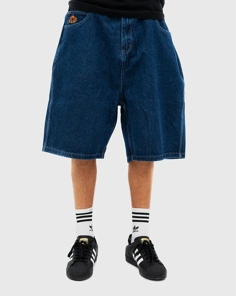 Butter Goods Spider Denim Shorts - Dark Indigo