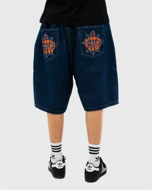 Butter Goods Spider Denim Shorts - Dark Indigo