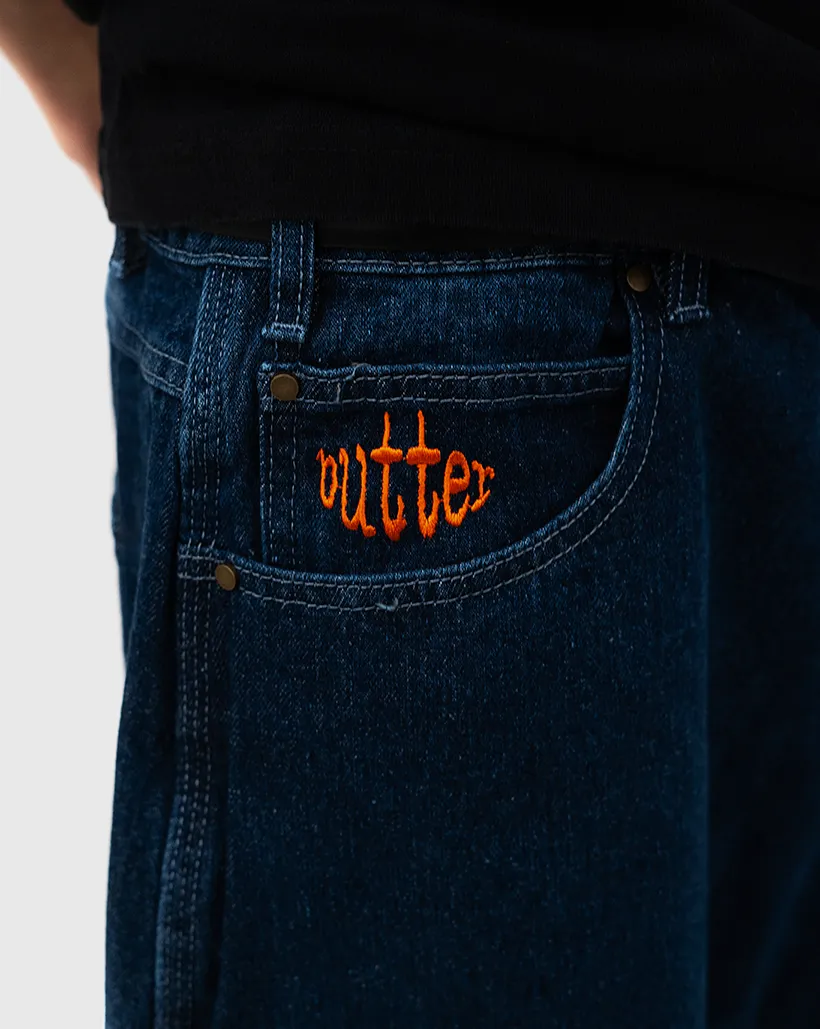 Butter Goods Spider Denim Shorts - Dark Indigo