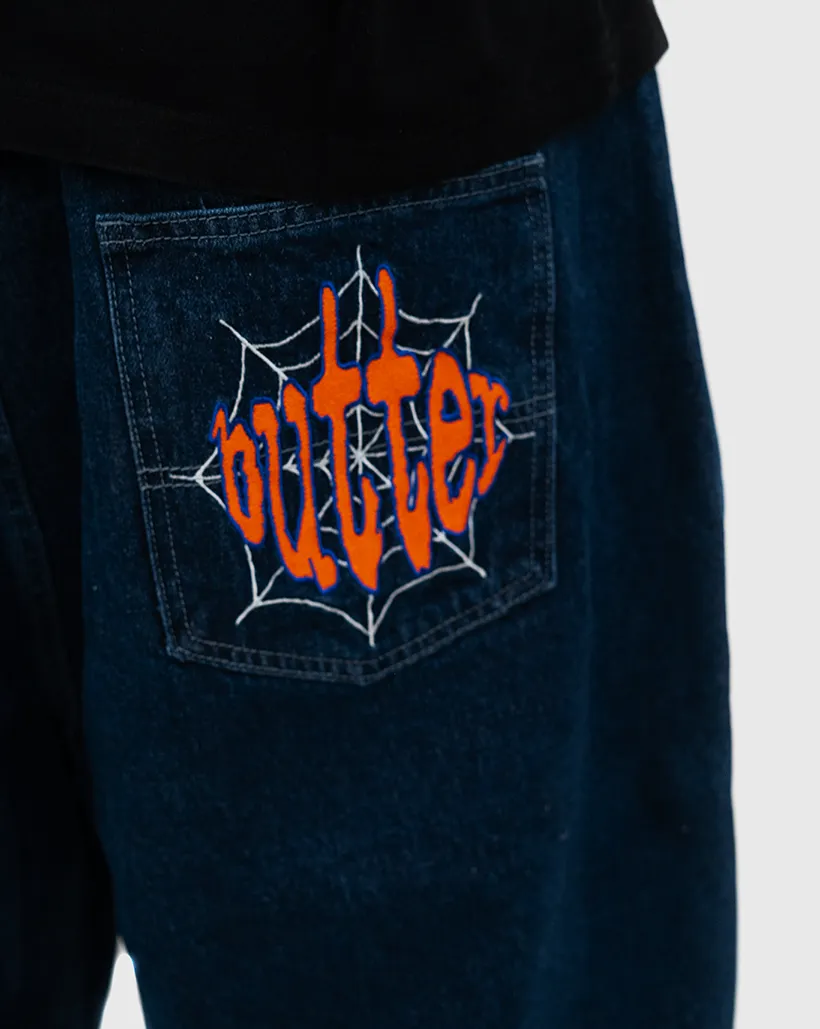 Butter Goods Spider Denim Shorts - Dark Indigo