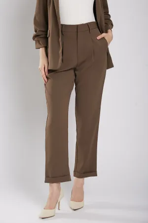 Carinne Tailored Pants in Coffee