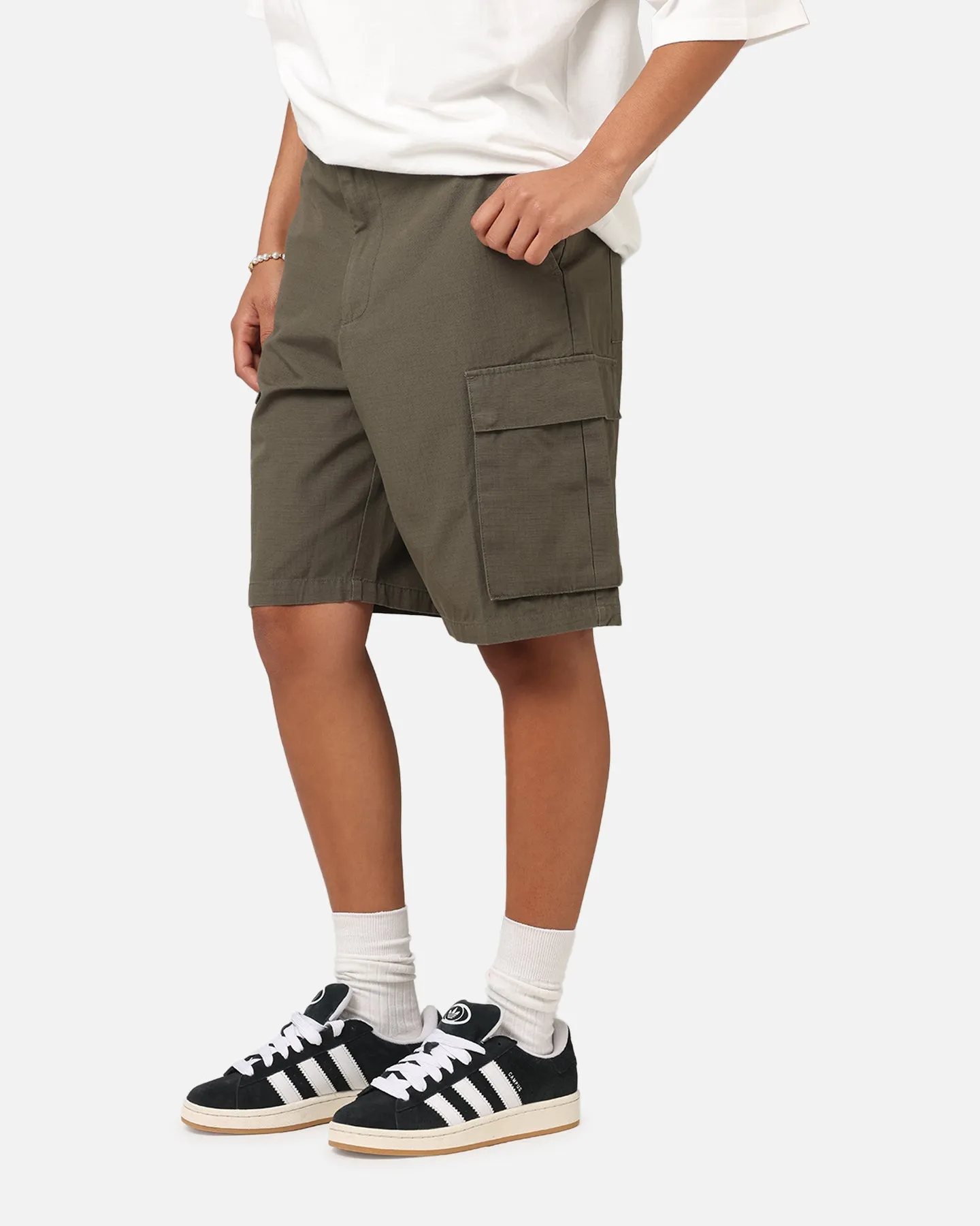 Carre Tactical Baggy Cargo Shorts Khaki