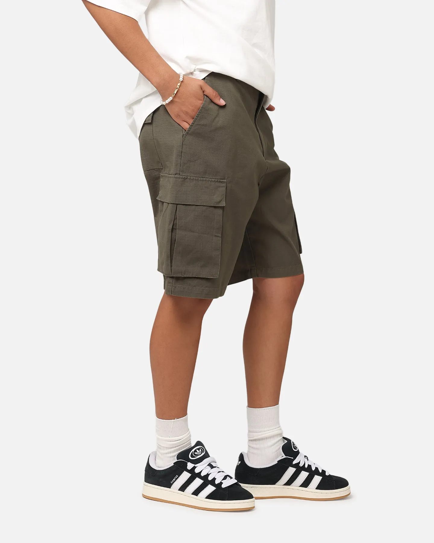 Carre Tactical Baggy Cargo Shorts Khaki
