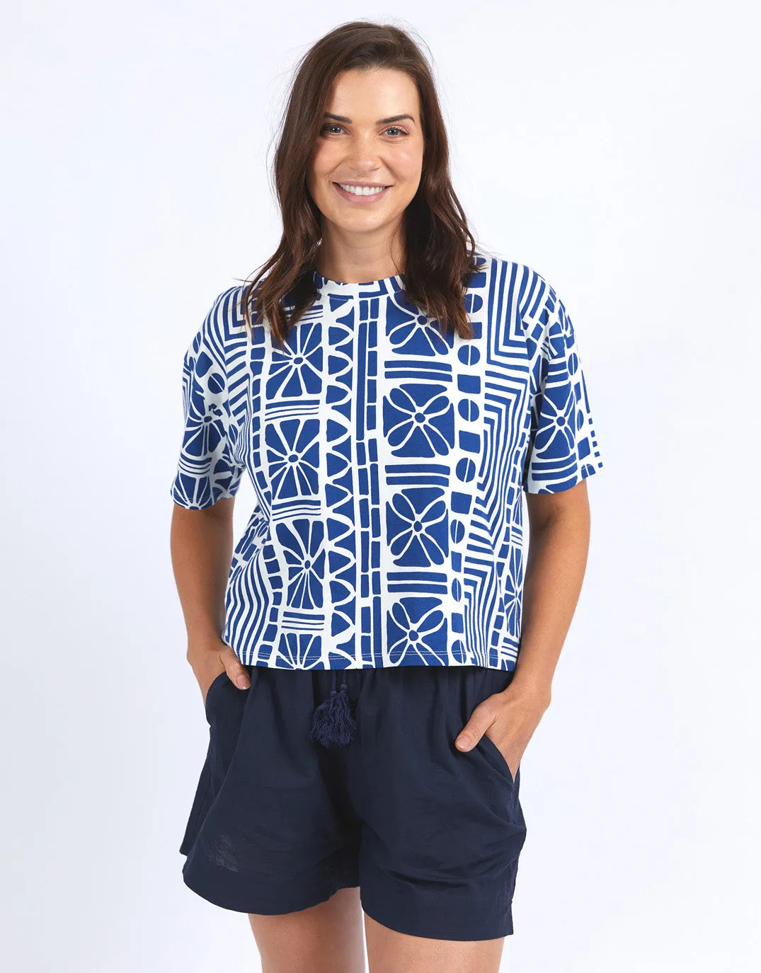 Casablanca Tee - Royal Blue Print