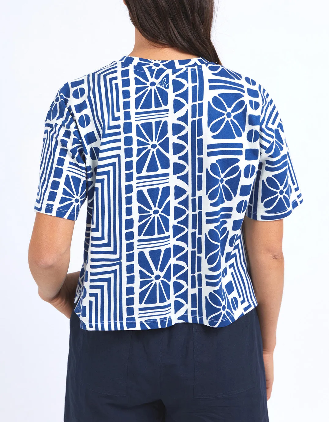 Casablanca Tee - Royal Blue Print