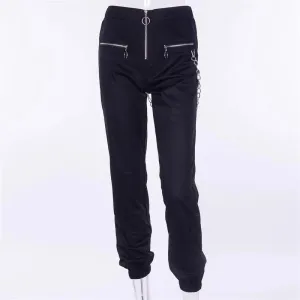 Casual Harem Pants with Chain