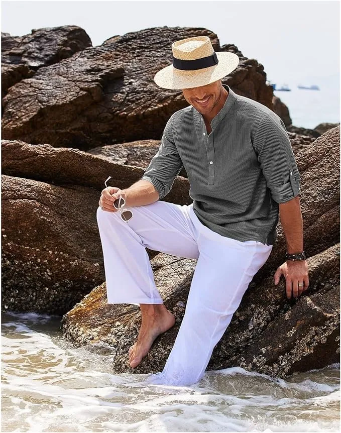 Casual Plain Print Stand Collar Pullover Shirt