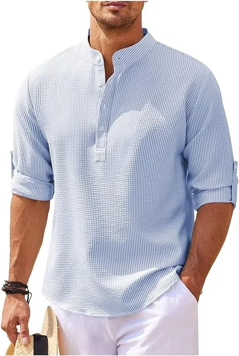 Casual Plain Print Stand Collar Pullover Shirt