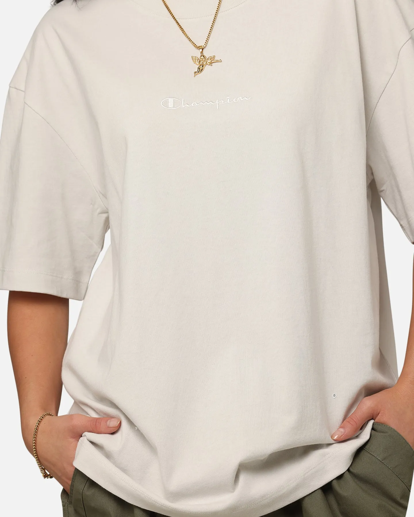 Champion Heritage New Script T-Shirt Sand