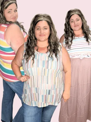 Charity Rainbow Color Scoopneck Tank (3 styles)