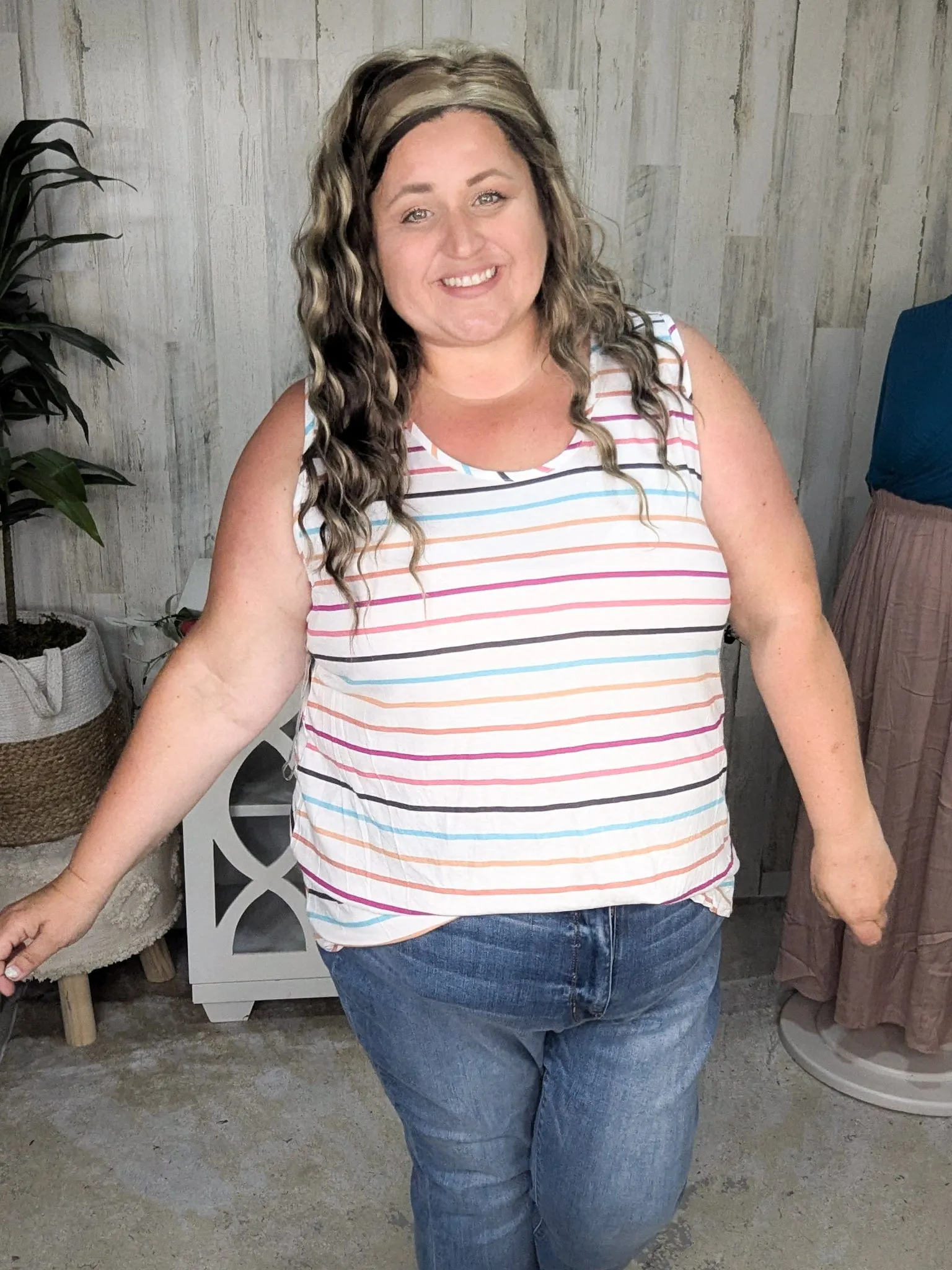 Charity Rainbow Color Scoopneck Tank (3 styles)