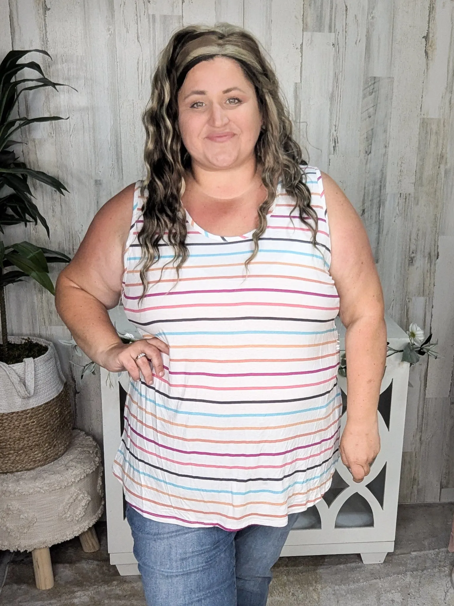 Charity Rainbow Color Scoopneck Tank (3 styles)
