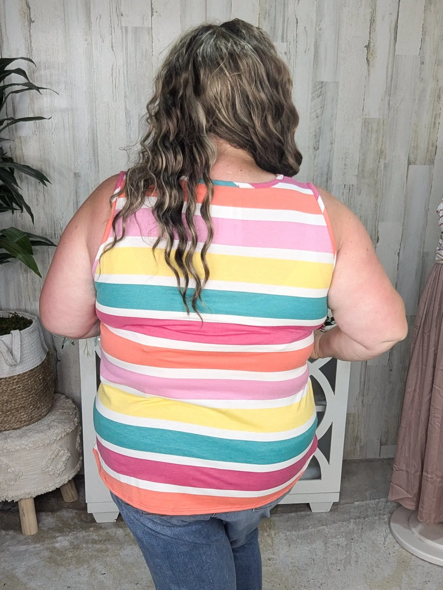 Charity Rainbow Color Scoopneck Tank (3 styles)
