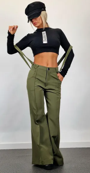 Charleston Pants, Fitted Pants, Pants with Suspenders , Drop Crotch Pants, Extravagant Pants, Gothic Pants, Mid-waist Throusers