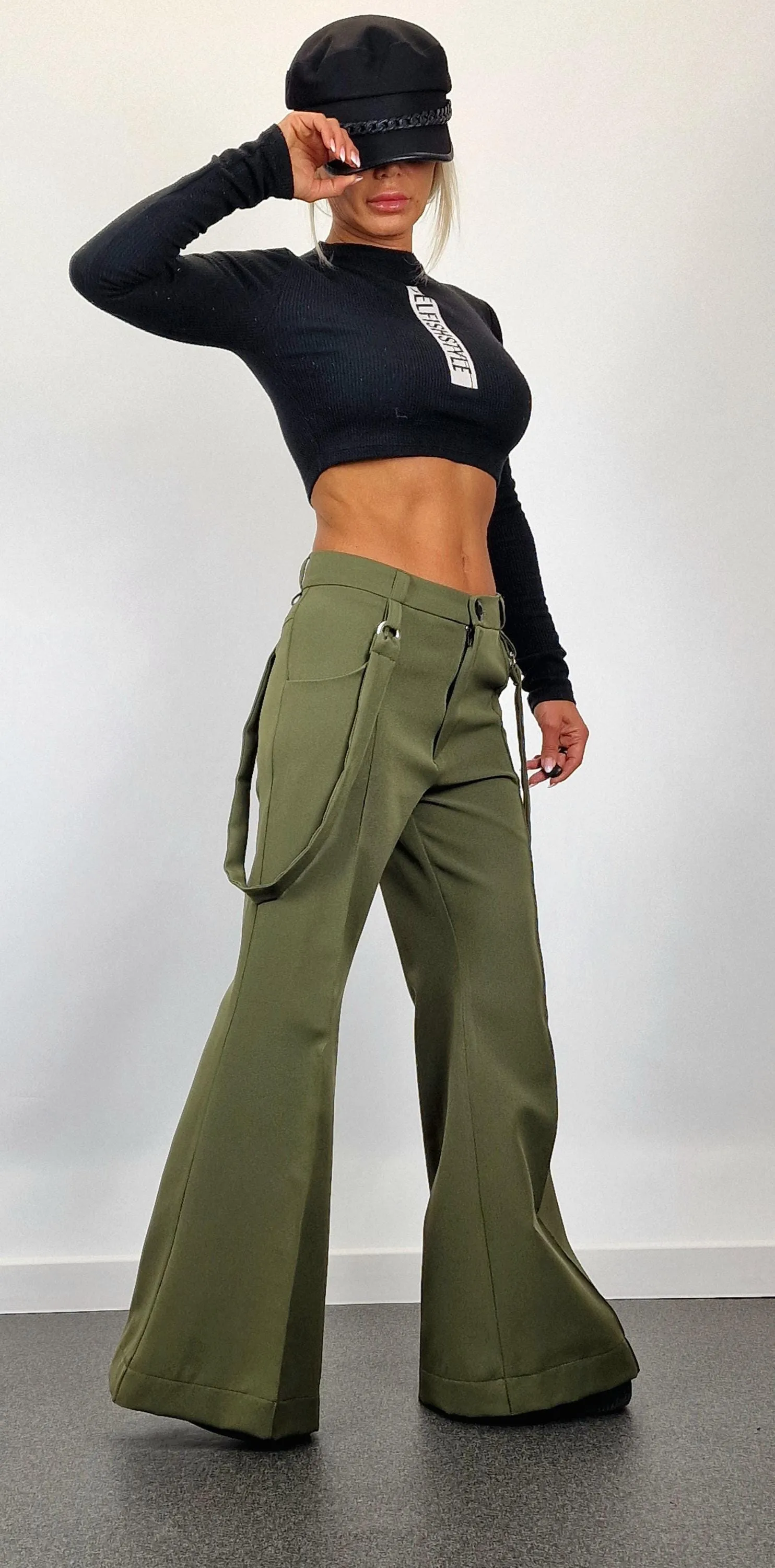 Charleston Pants, Fitted Pants, Pants with Suspenders , Drop Crotch Pants, Extravagant Pants, Gothic Pants, Mid-waist Throusers