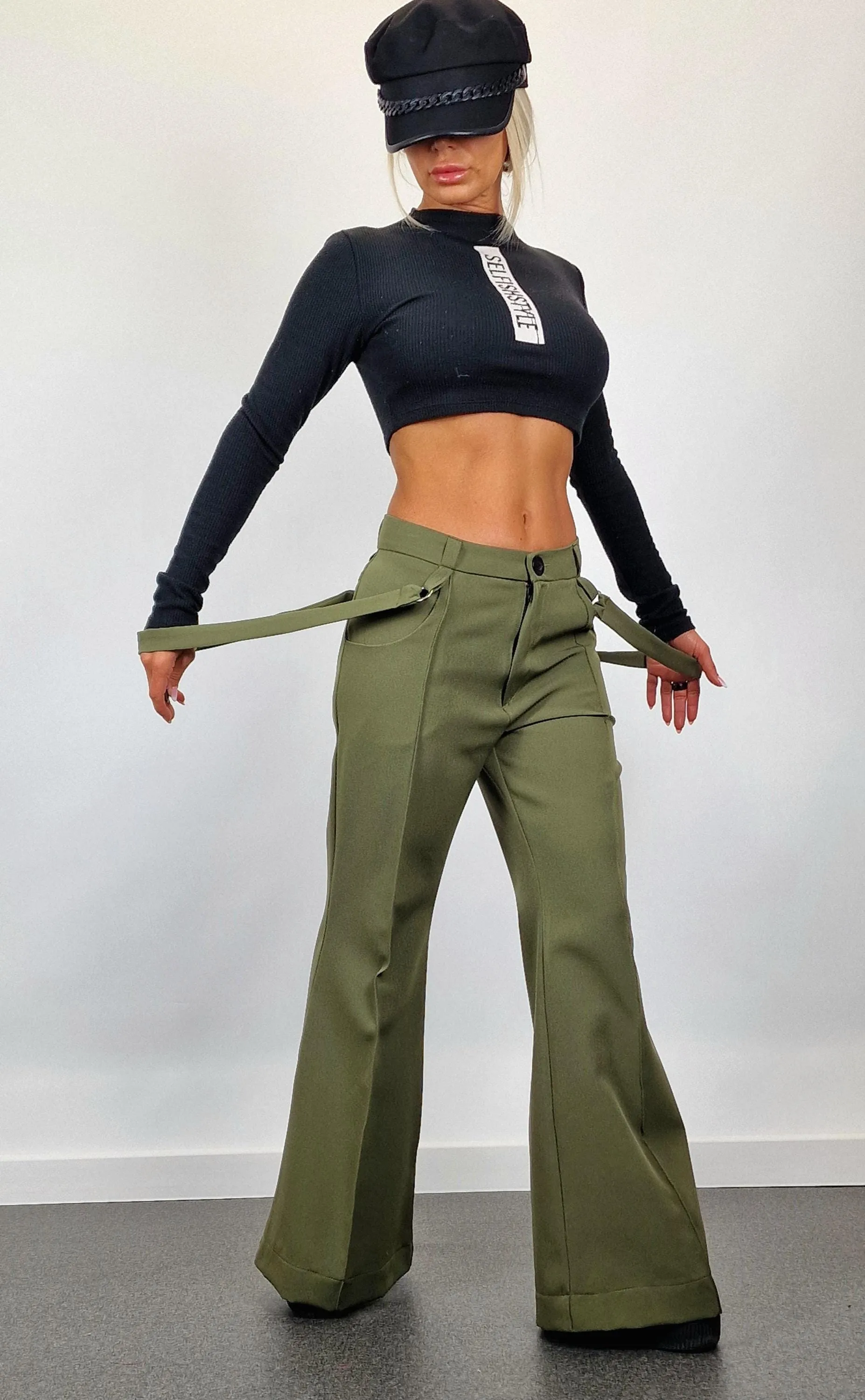 Charleston Pants, Fitted Pants, Pants with Suspenders , Drop Crotch Pants, Extravagant Pants, Gothic Pants, Mid-waist Throusers