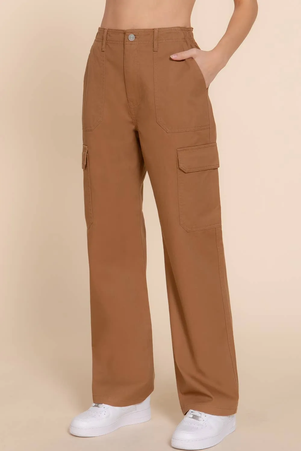 Charlie Pocket Detail Denim Cargo Long Pants