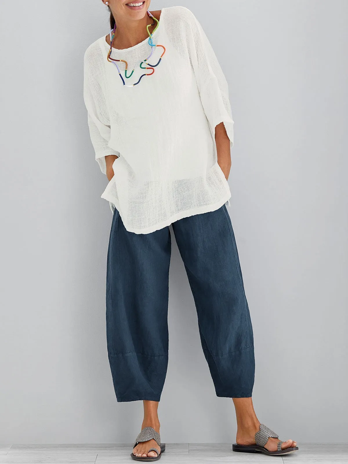 CityHottie - Women's Casual Loose Cotton Pants