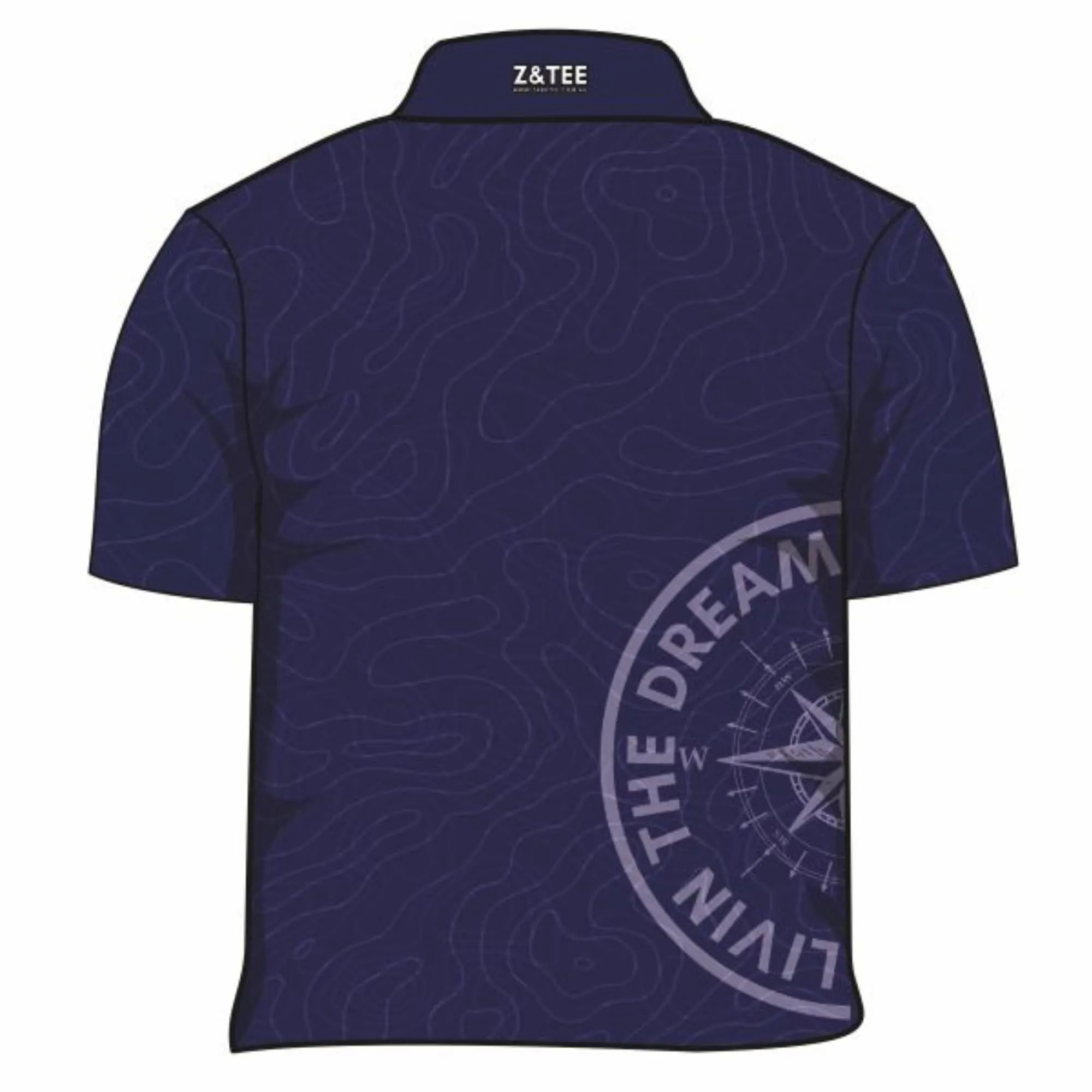 Compass | Topography Navy Blue Fishing Shirt ★Pre-Order★
