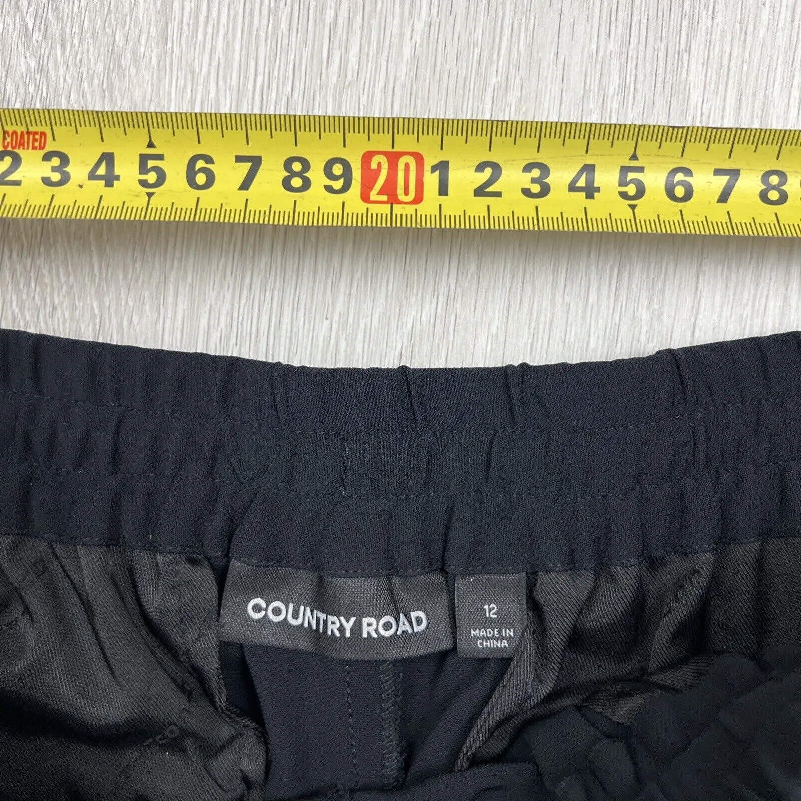 Country Road Womens Black Wide-Leg Pants Size 12