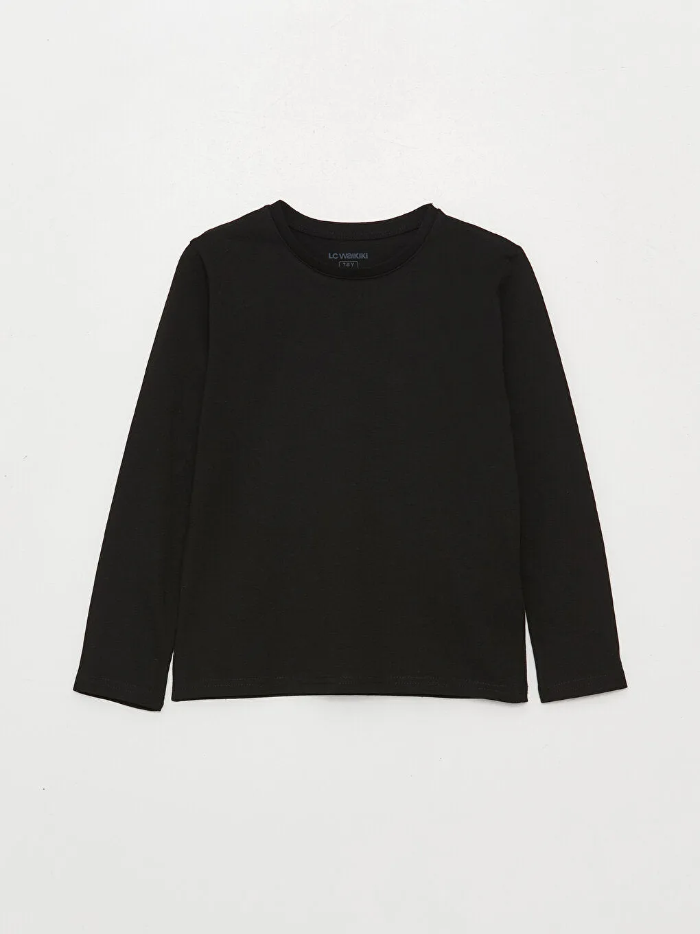 Crew Neck Basic Long Sleeve Boys T-Shirt