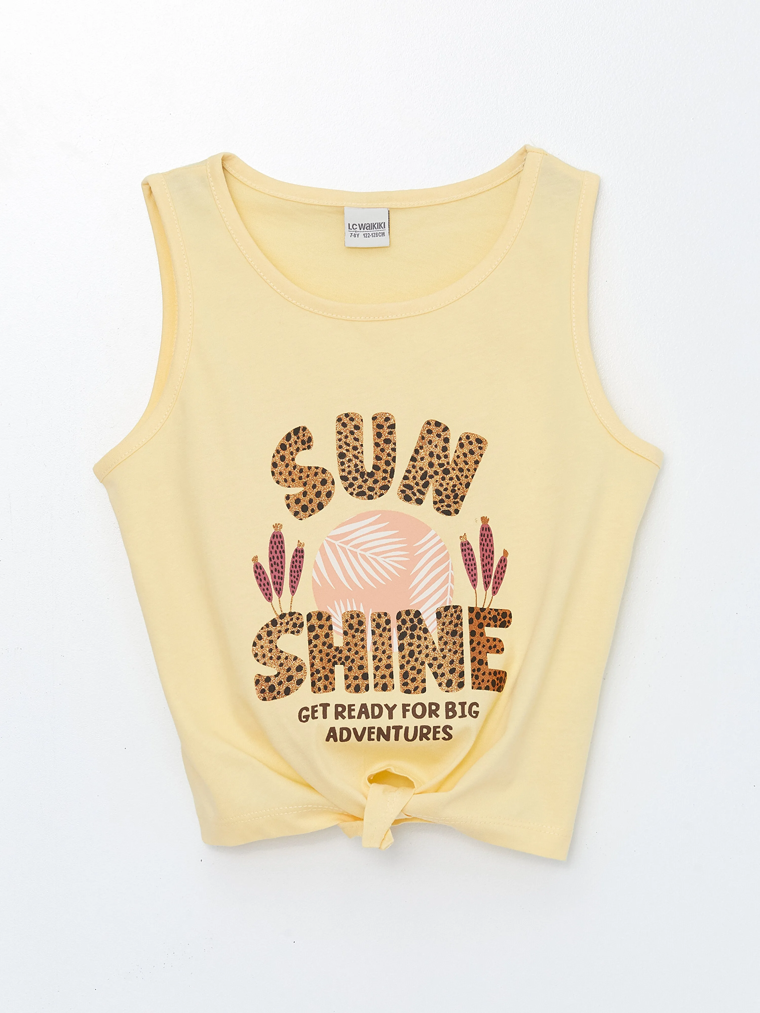 Crew Neck Printed Girls Undershirt