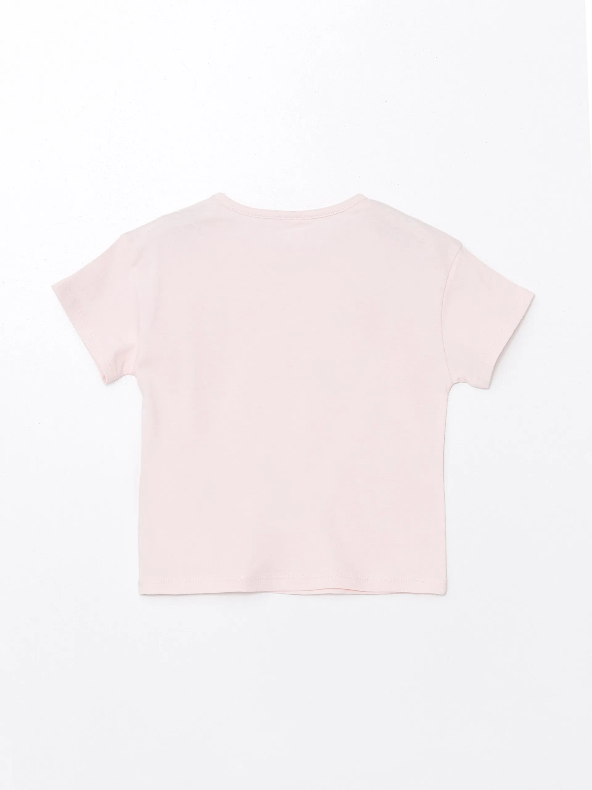 Crew Neck Printed Short Sleeve Baby Girl T-Shirt