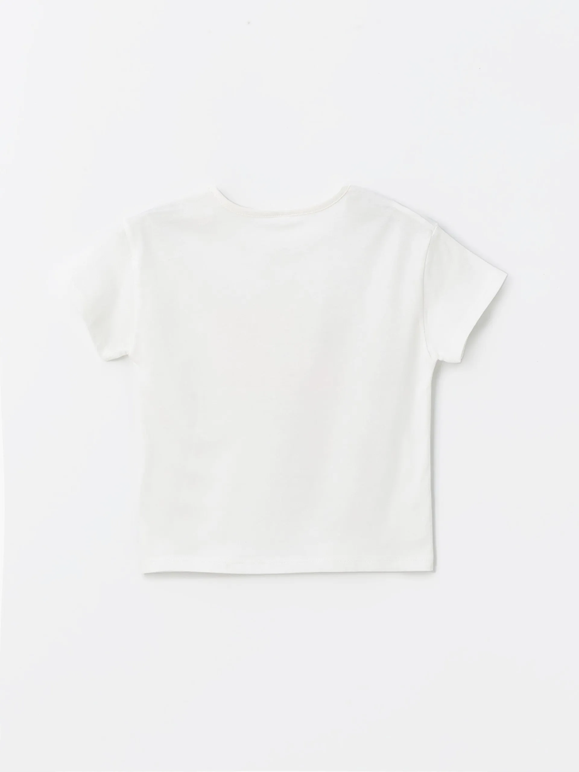 Crew Neck Printed Short Sleeve Baby Girl T-Shirt