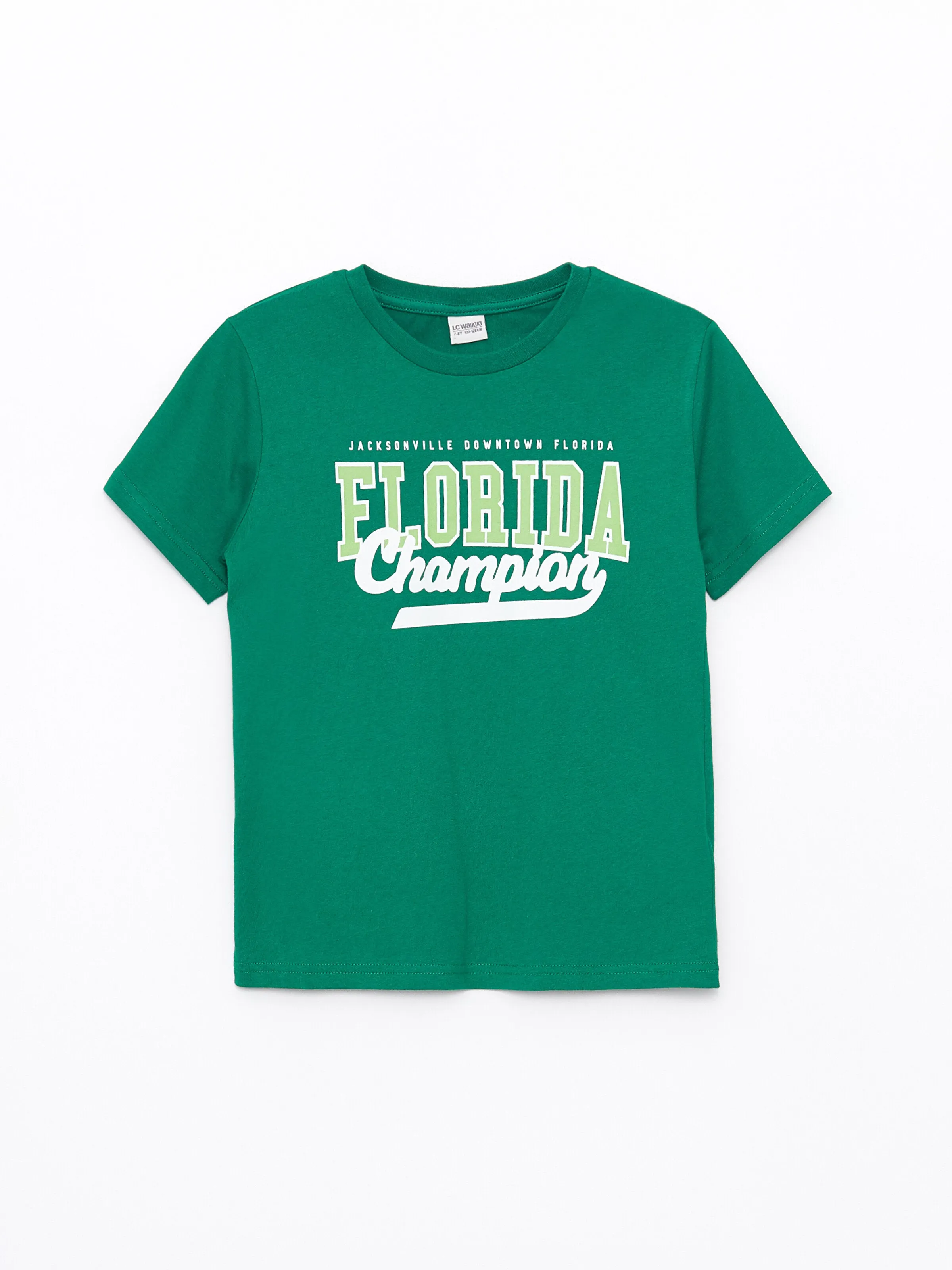 Crew Neck Printed Short Sleeve Boys T-Shirt