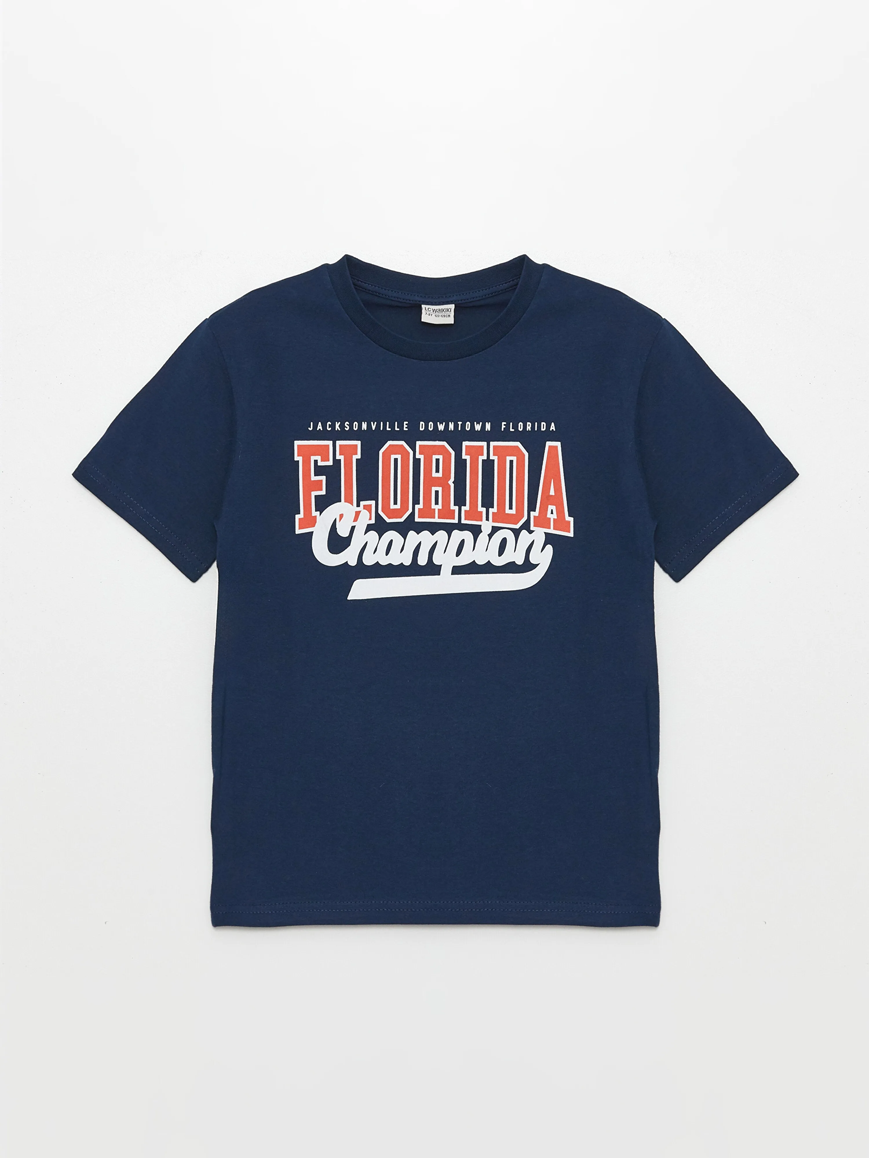 Crew Neck Printed Short Sleeve Boys T-Shirt