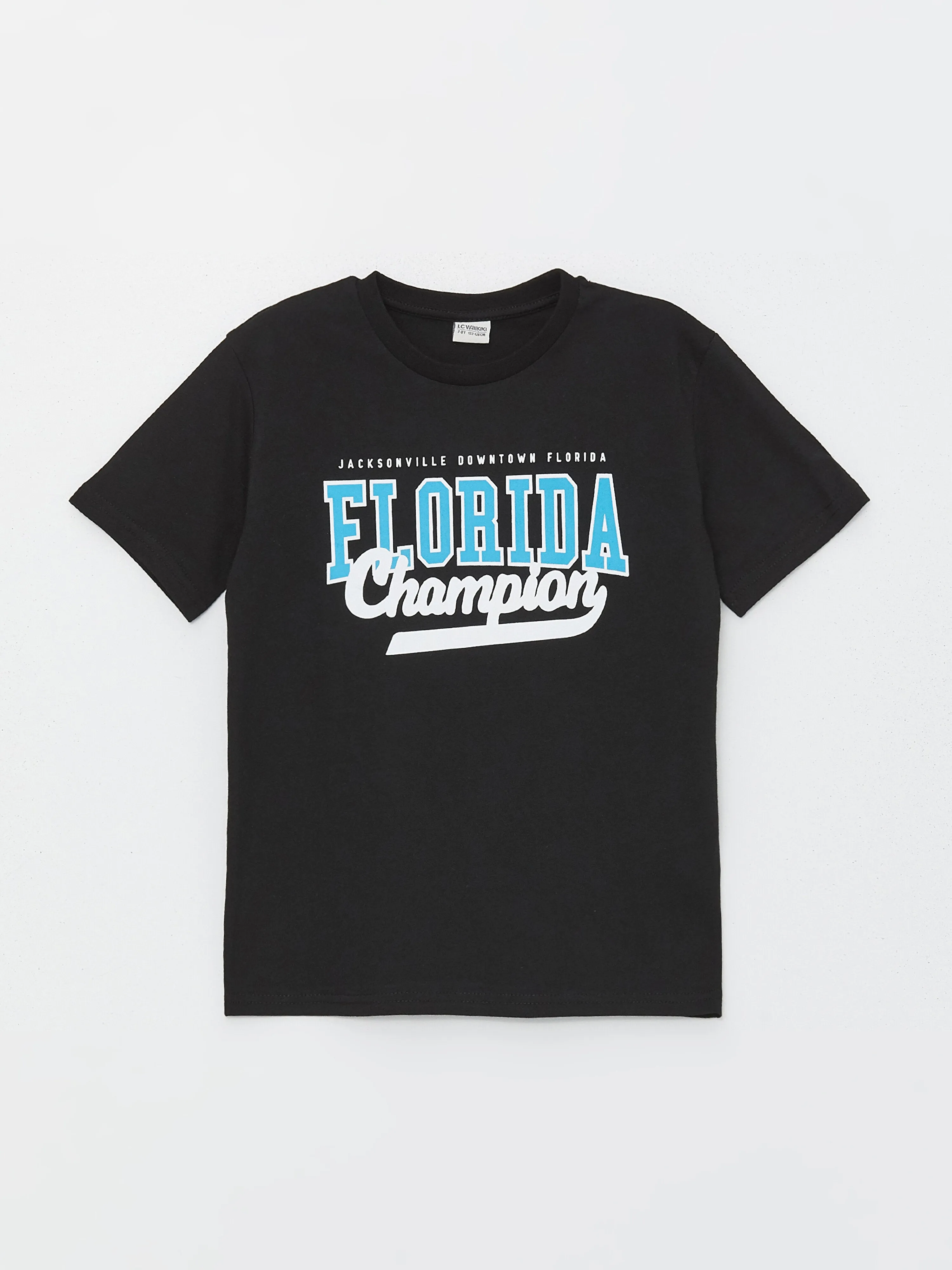 Crew Neck Printed Short Sleeve Boys T-Shirt