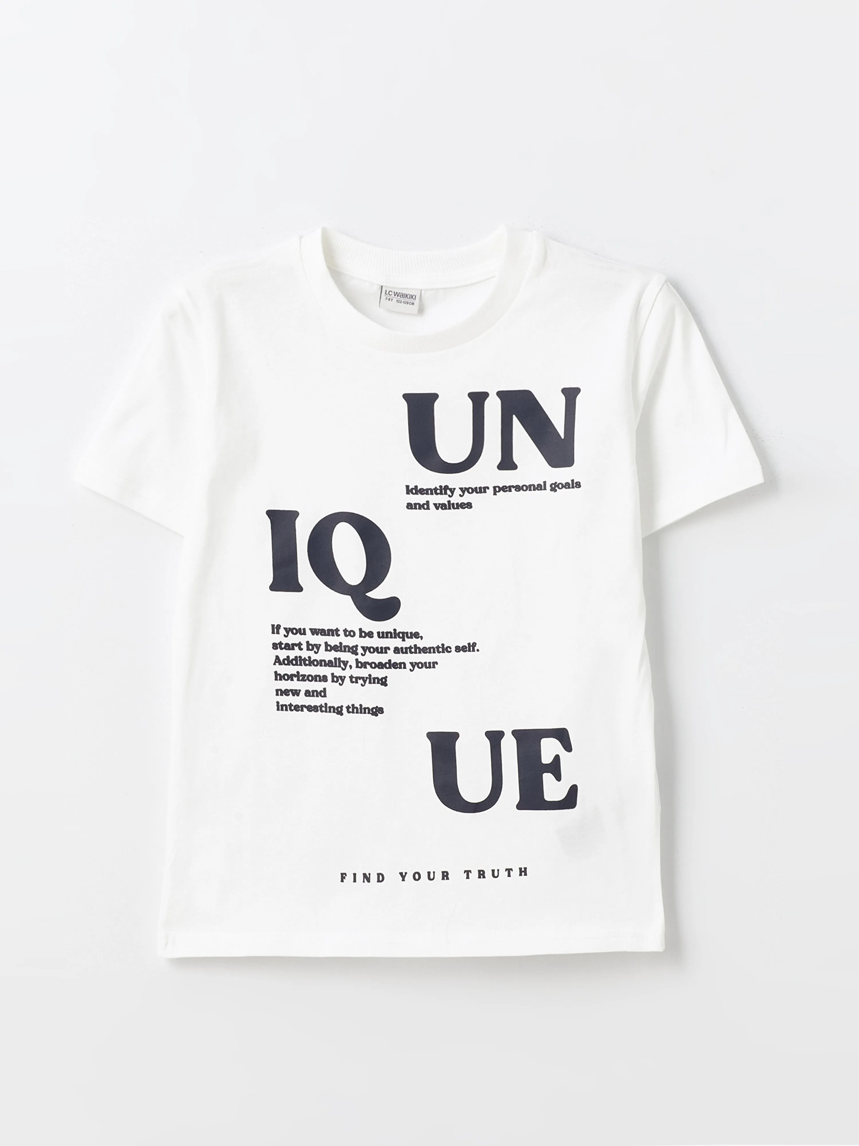 Crew Neck Printed Short Sleeve Boys' T-Shirt
