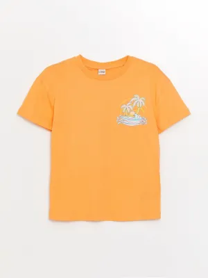 Crew Neck Printed Short Sleeve Girls T-Shirt