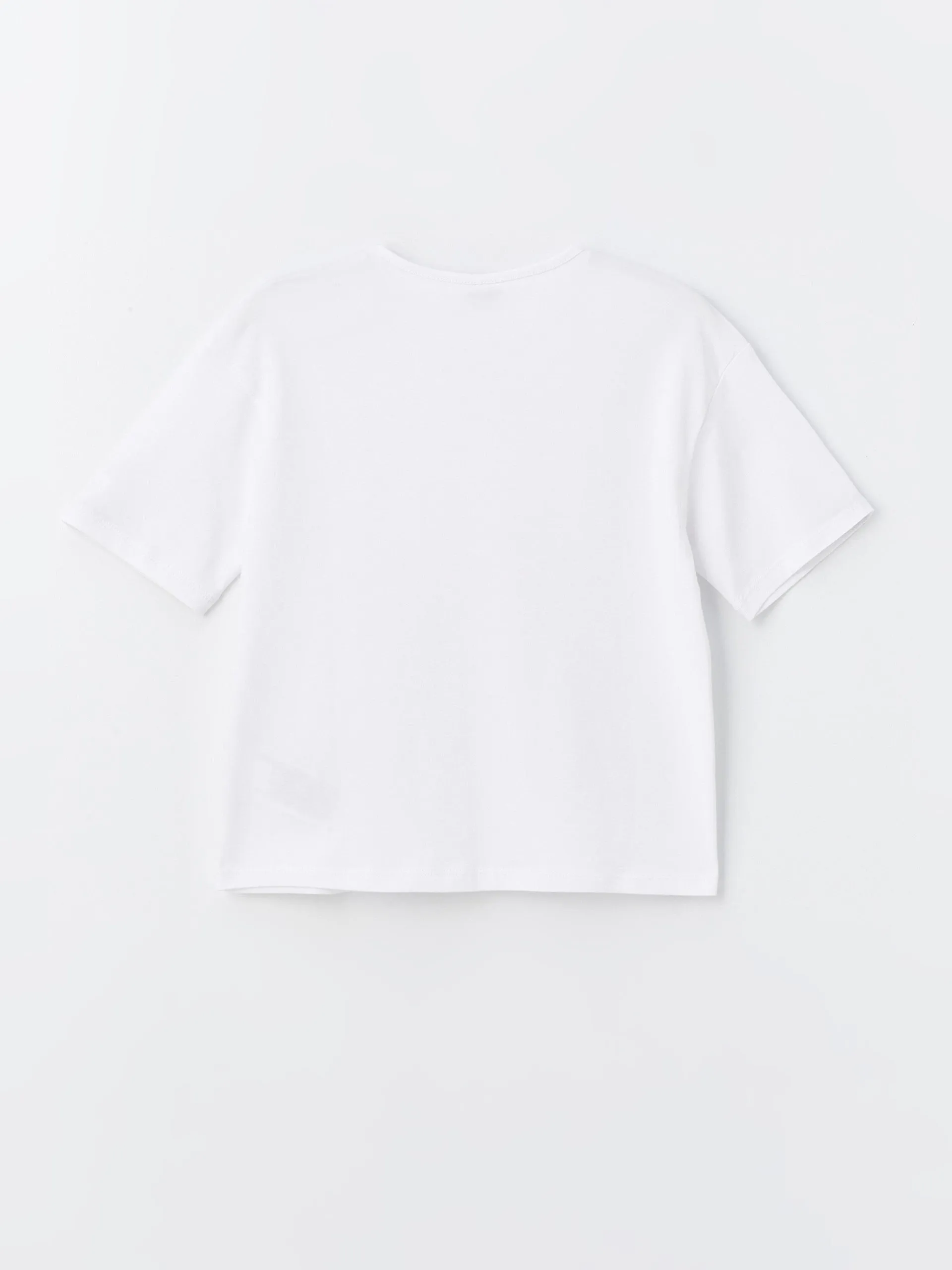 Crew Neck Printed Short Sleeve Girls T-Shirt