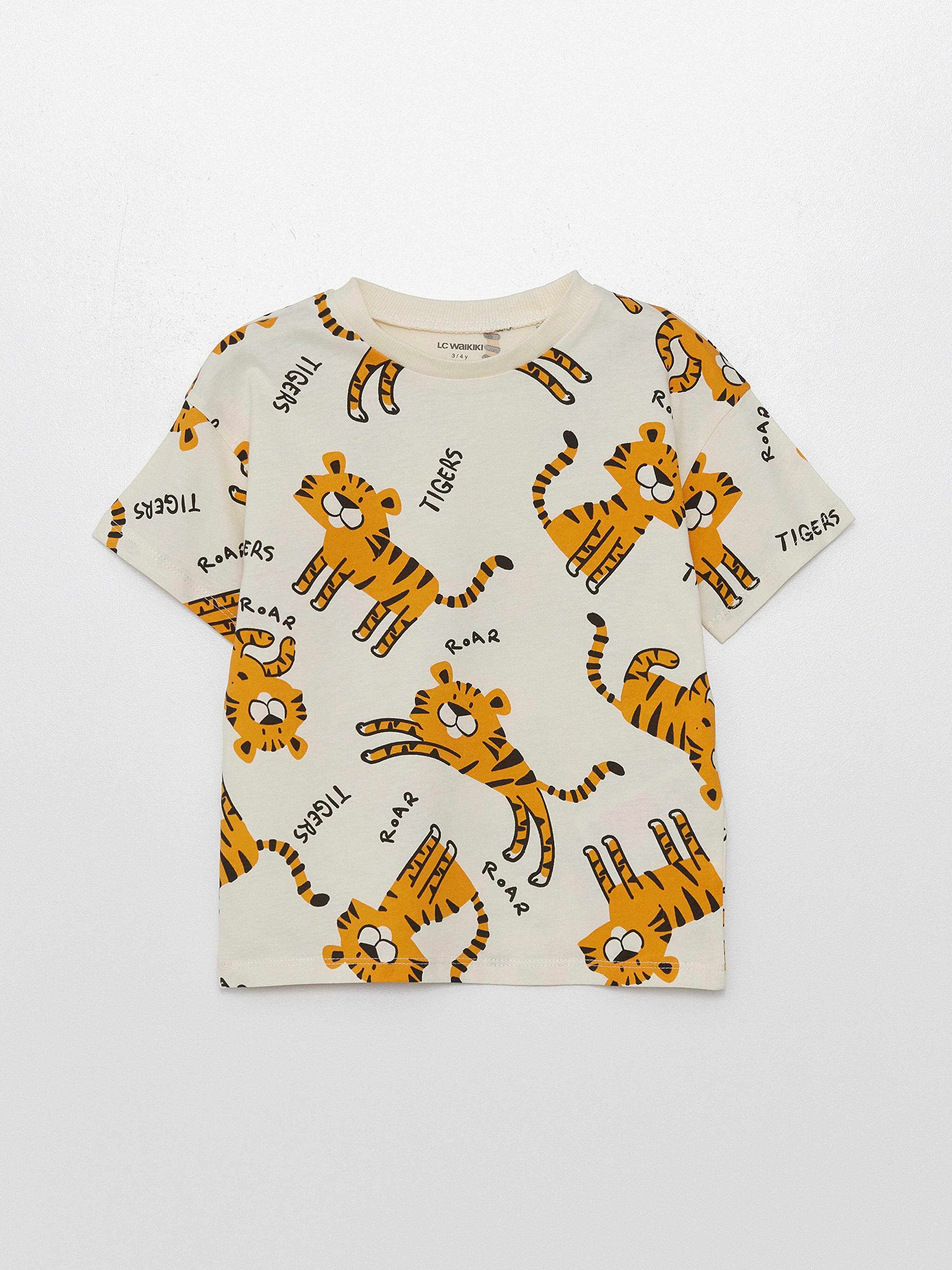 Crew Neck Short Sleeve Printed Baby Boy T-Shirt