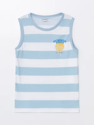Crew Neck Striped Boy Undershirt