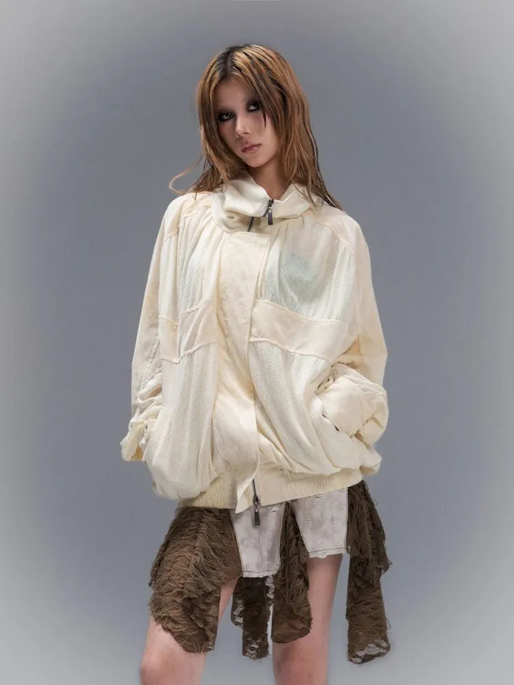 Cross Loose Thin Knit Sunscreen Long Sleeve Jacket【s0000008466】