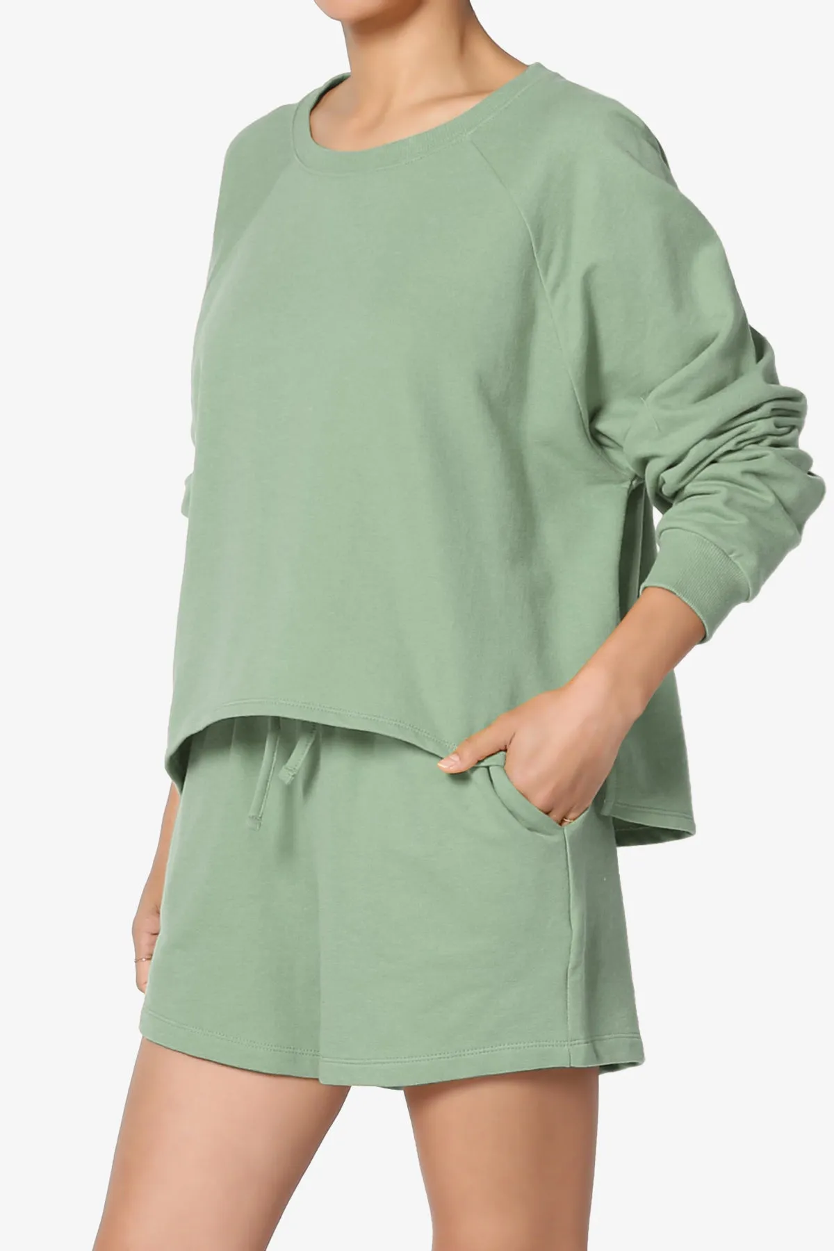 Crusade French Terry Oversized Crop Top & Shorts SET