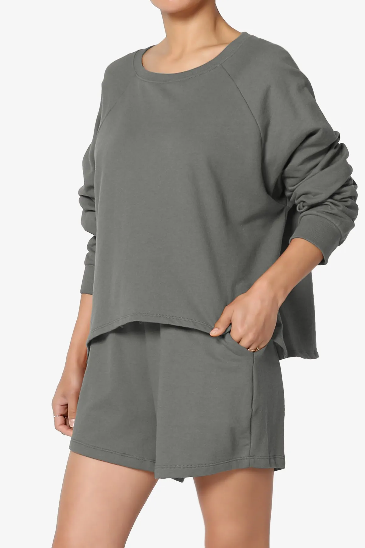 Crusade French Terry Oversized Crop Top & Shorts SET