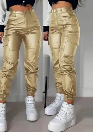 Custom Isabella Leather Cargo Pants: Street Style