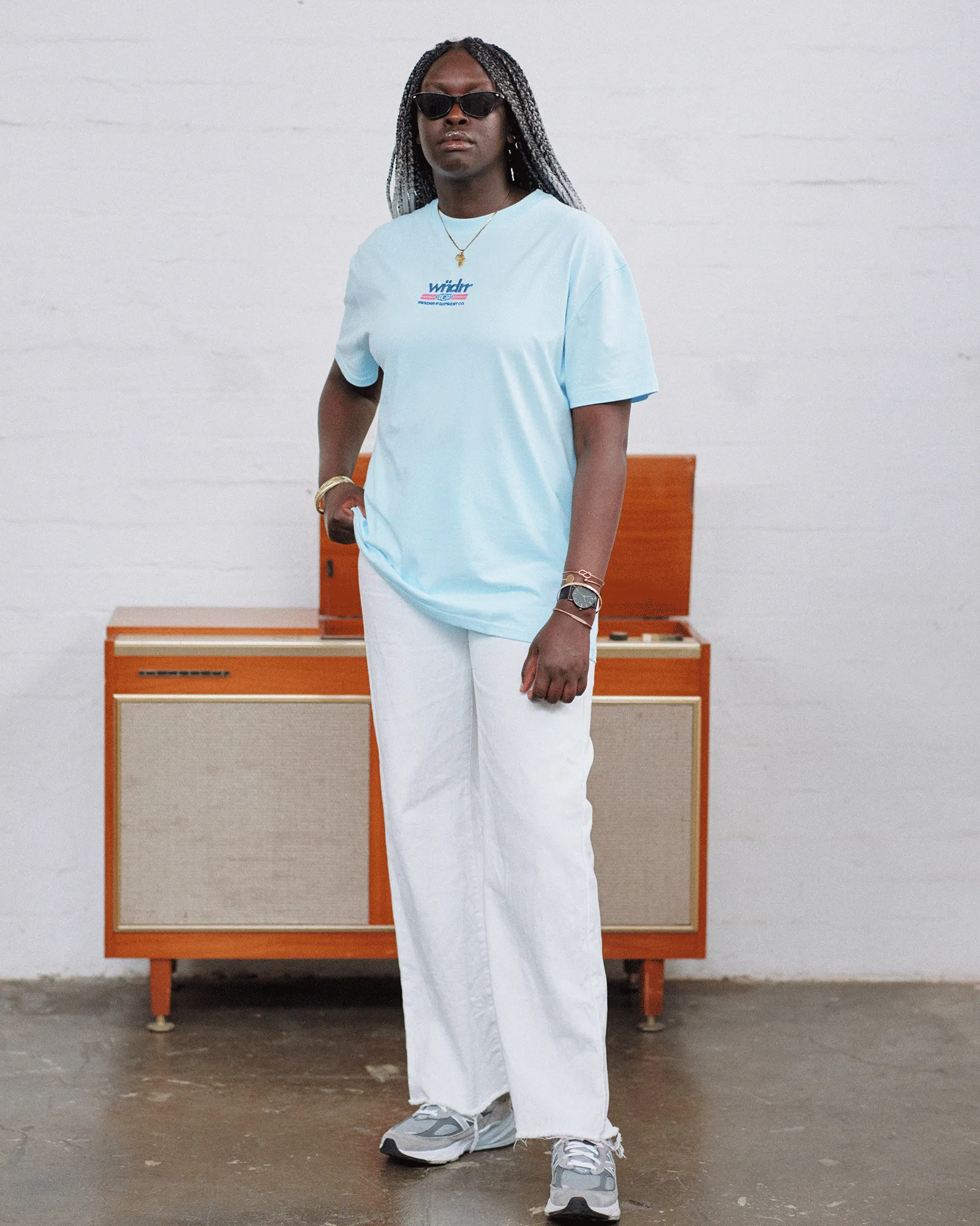 DAKOTA BOX FIT TEE - BABY BLUE